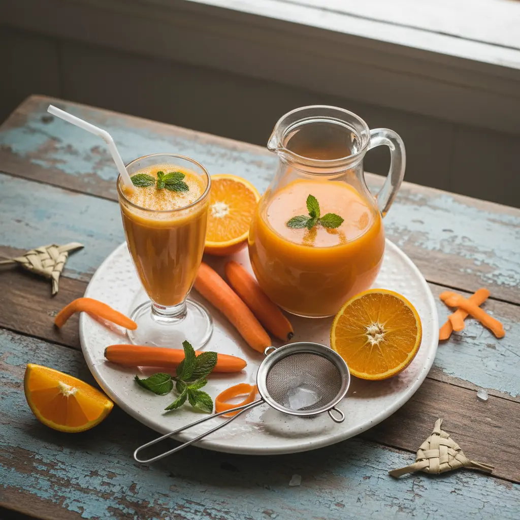 jugo de naranja y zanahoria