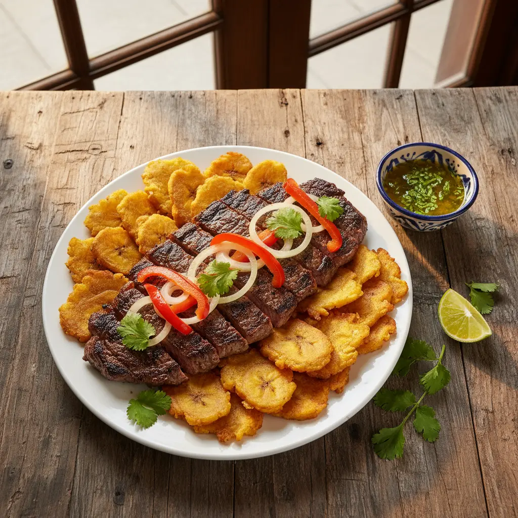 Cómo Hacer Bistec Asado con Tostones: Receta Fácil Cómo Hacer Bistec Asado con Tostones: Receta Fácil - Recetas de Carne de Res