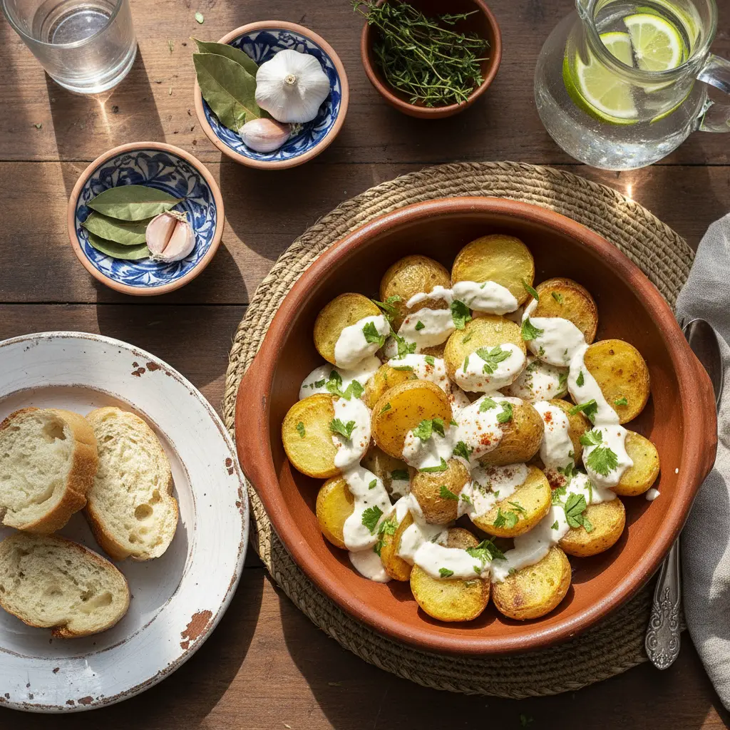 papas en salsa blanca