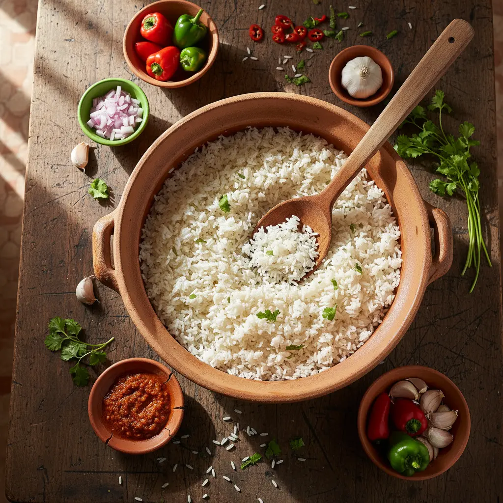 arroz en olla común