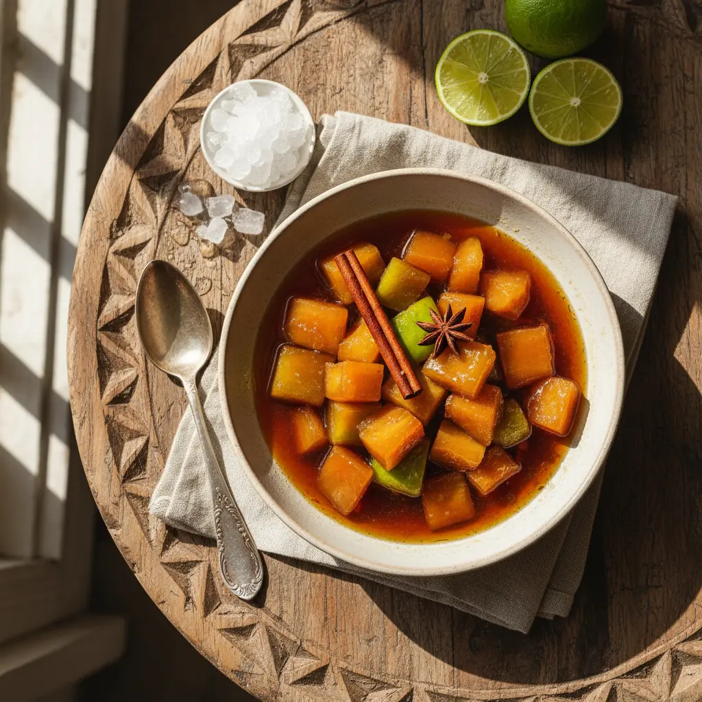 Cómo Hacer Dulce de Fruta Bomba Verde: Receta Fácil dulce de fruta bomba verde