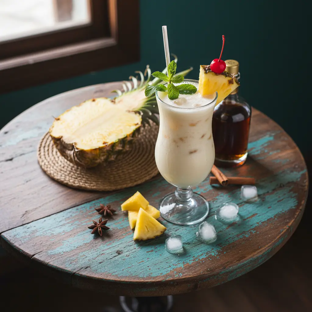 piña colada con ron