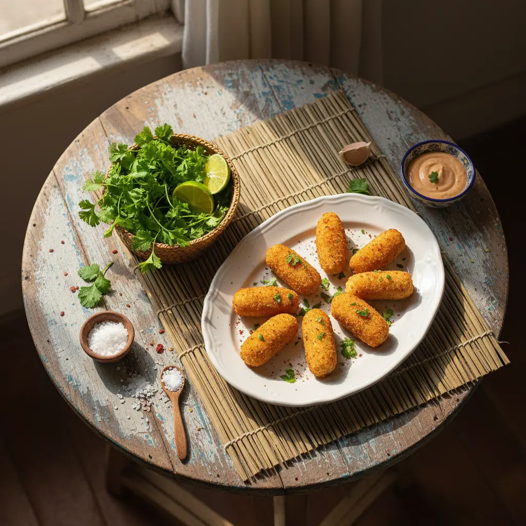 croquetas de arroz blanco