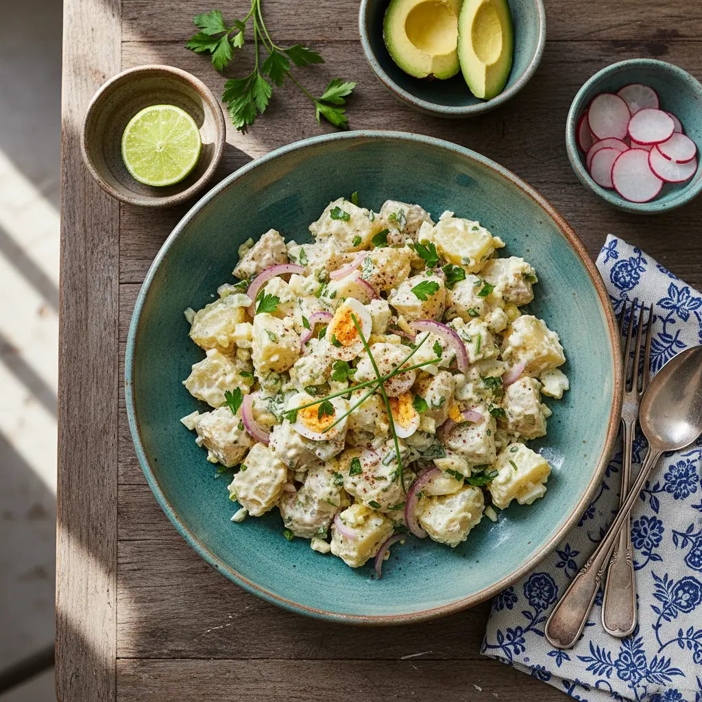 ensalada de papas a la crema